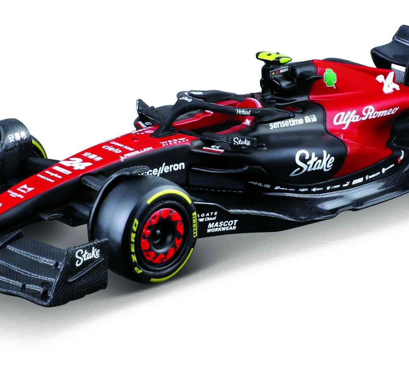 "Bburago F1 1:43 Alfa Romeo Orlen C43, WB #24 (Guanyu Zhou)"