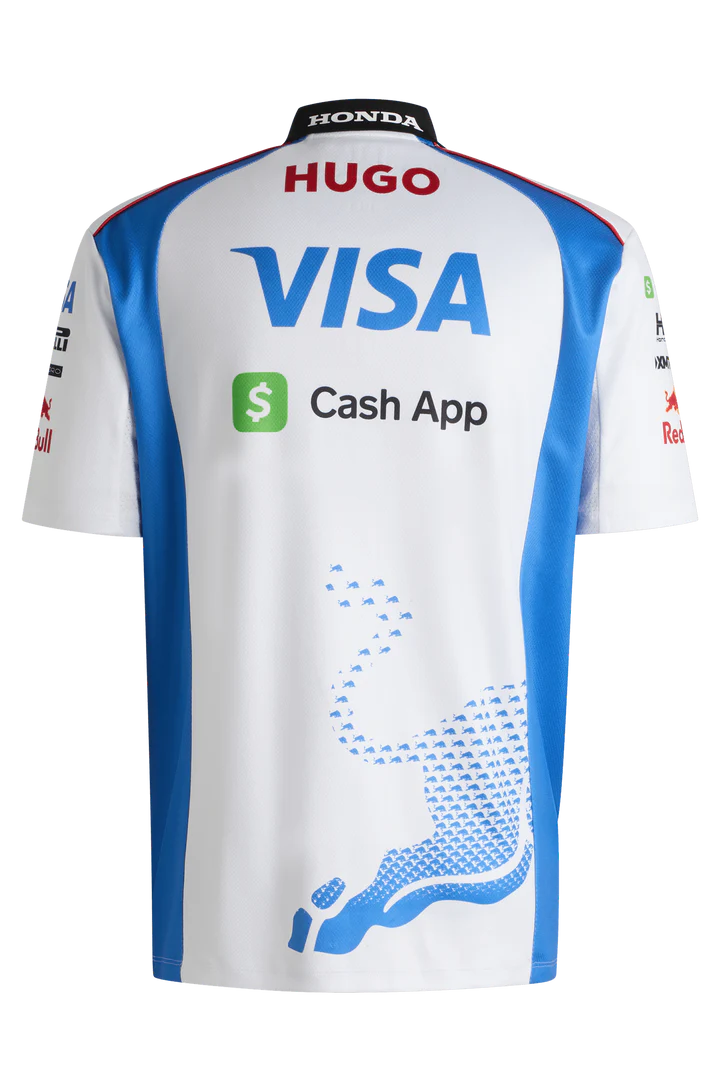 Visa Cash App RB F1 Team Mens White Polo - Image 2
