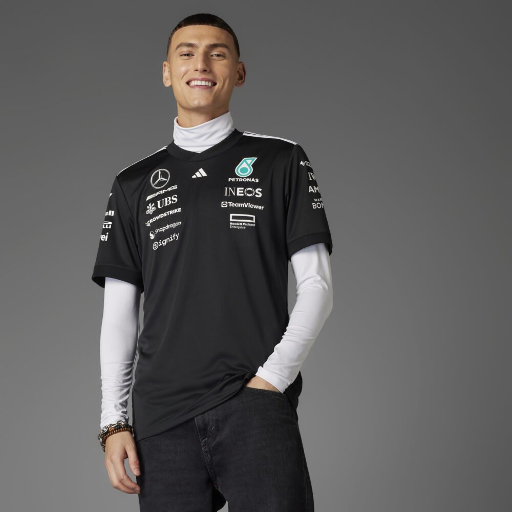 MERCEDES - AMG PETRONAS FORMULA ONE TEAM DRIVER JERSEY REPLICA BLACK MENS - Image 5