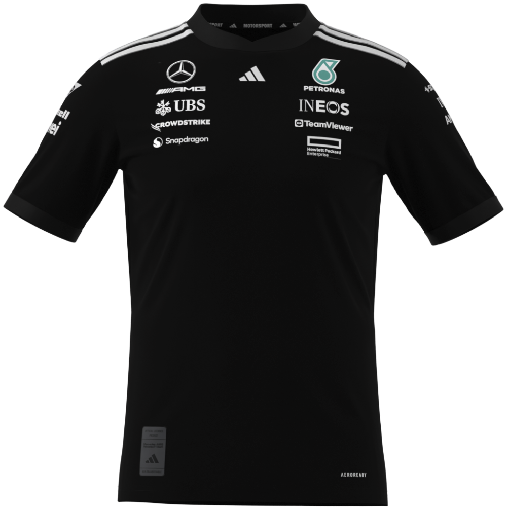 MERCEDES - AMG PETRONAS FORMULA ONE TEAM DRIVER JERSEY REPLICA BLACK MENS