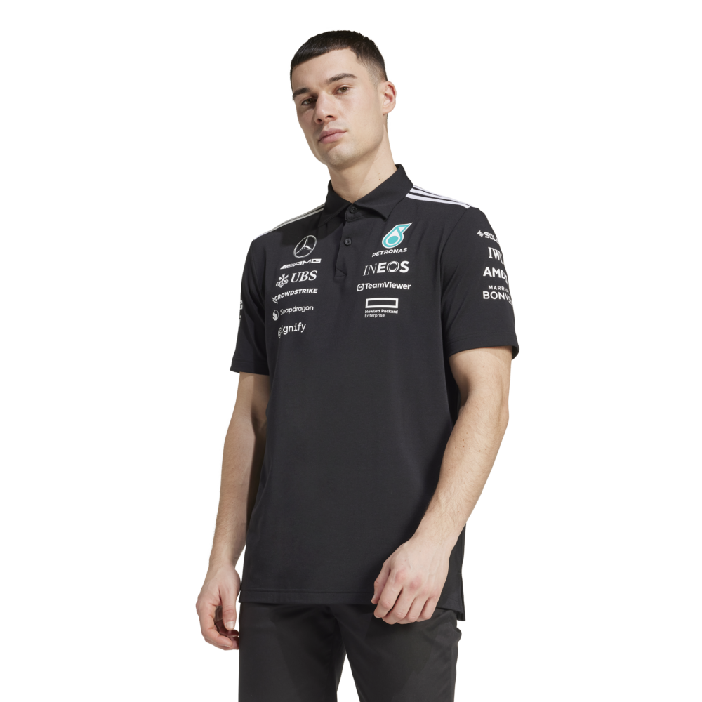 MERCEDES - AMG PETRONAS FORMULA ONE TEAM POLO BLACK MENS - Image 5